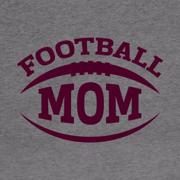 Football Mom (Maroon) by TeeSwagUniverse